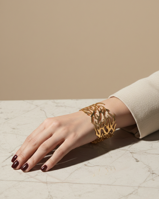 Solika Coral Gold Cuff