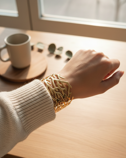 Solika Coral Gold Cuff