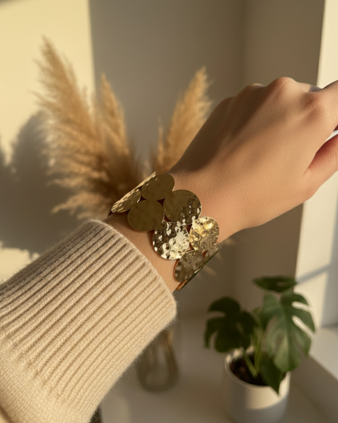 Solika Gold Coin Cuff