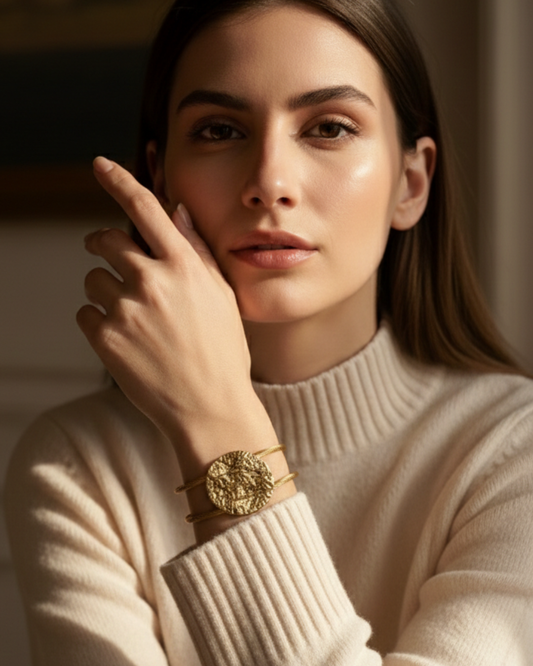 Solika Gold Coin Cuff