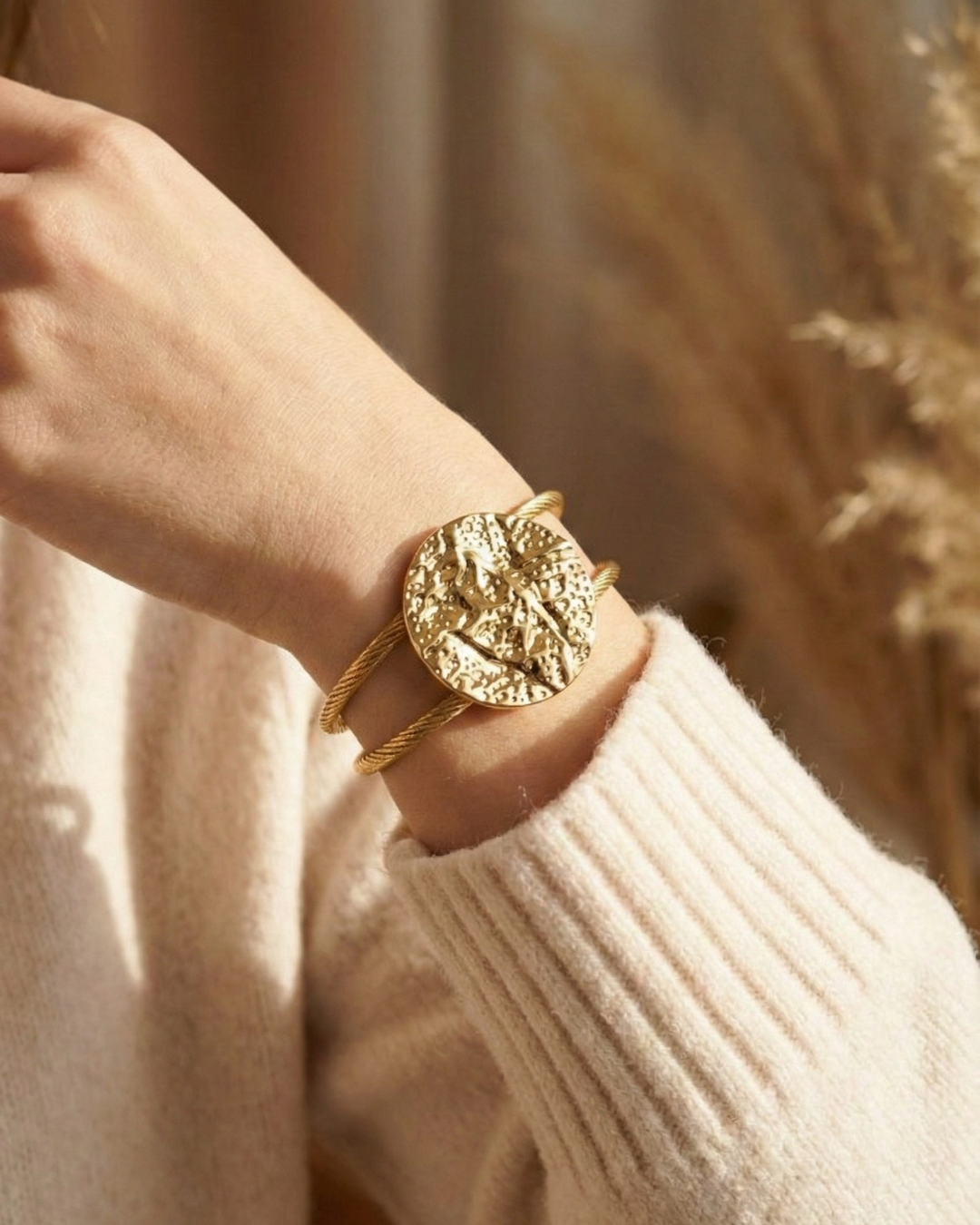 Solika Gold Coin Cuff