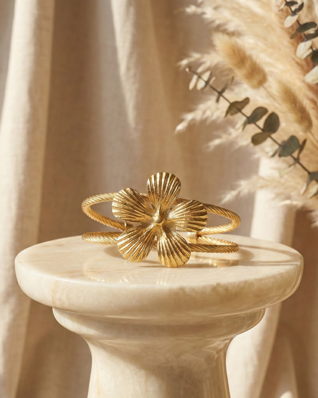 Solika Gold Flower Cuff