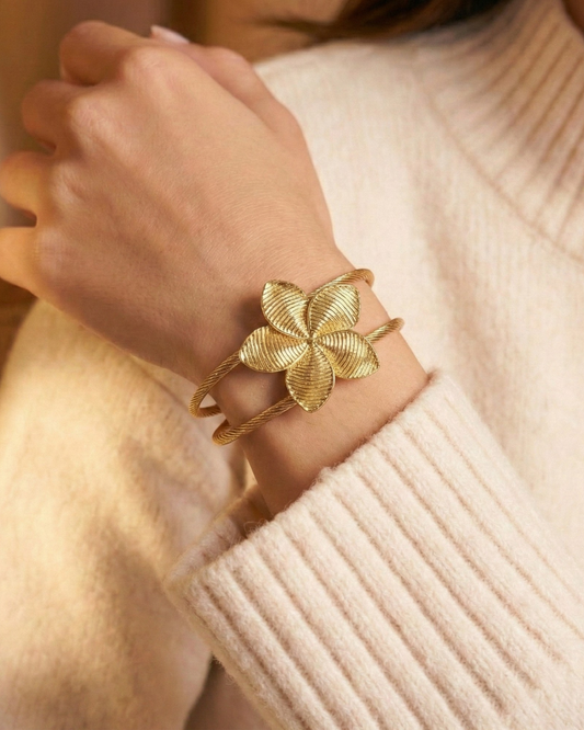 Solika Gold Petal Cuff