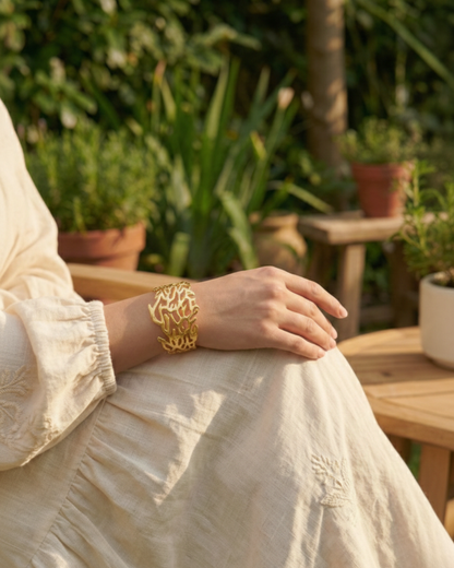 Solika Coral Gold Cuff