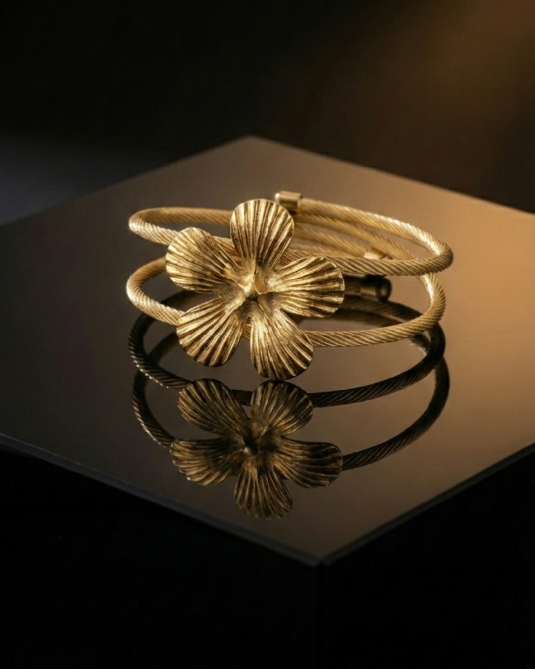 Solika Gold Flower Cuff