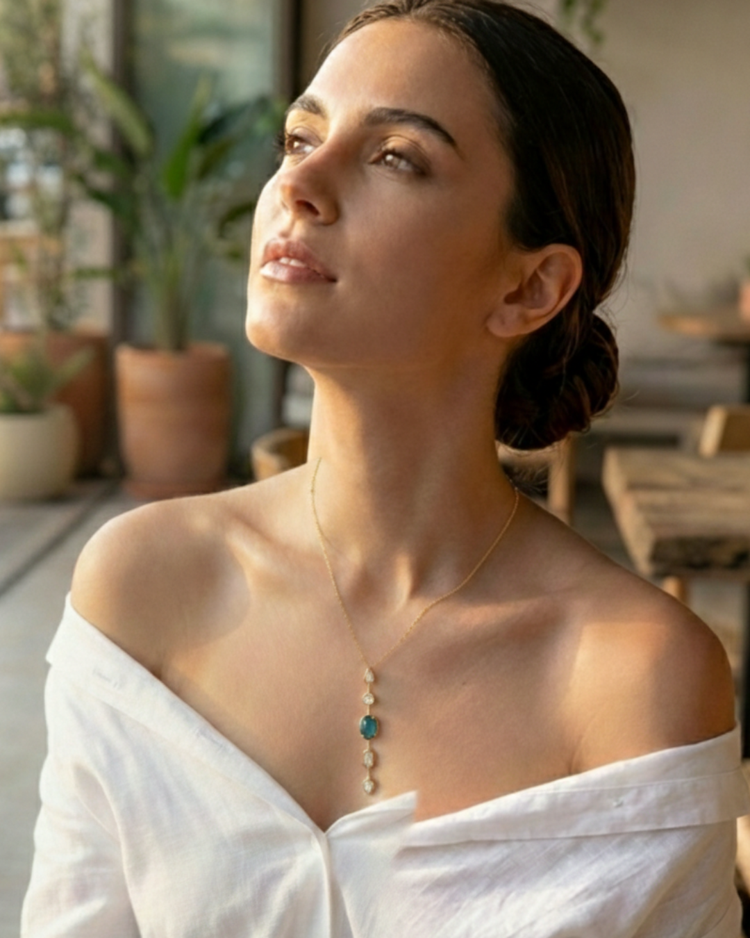 Solika Green Drop Necklace