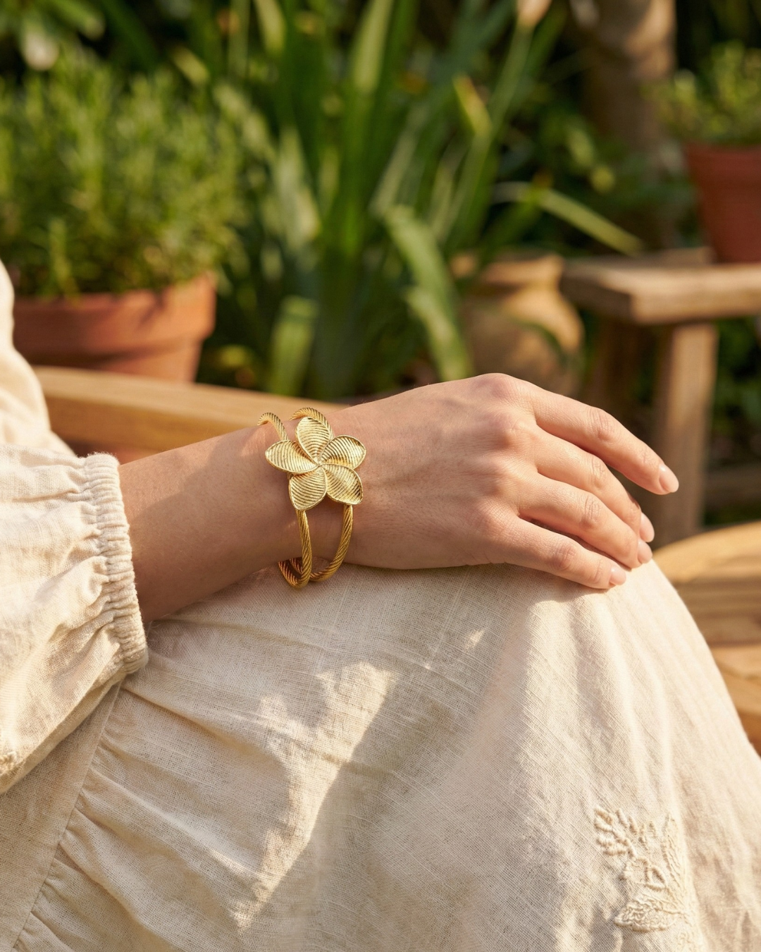 Solika Gold Petal Cuff